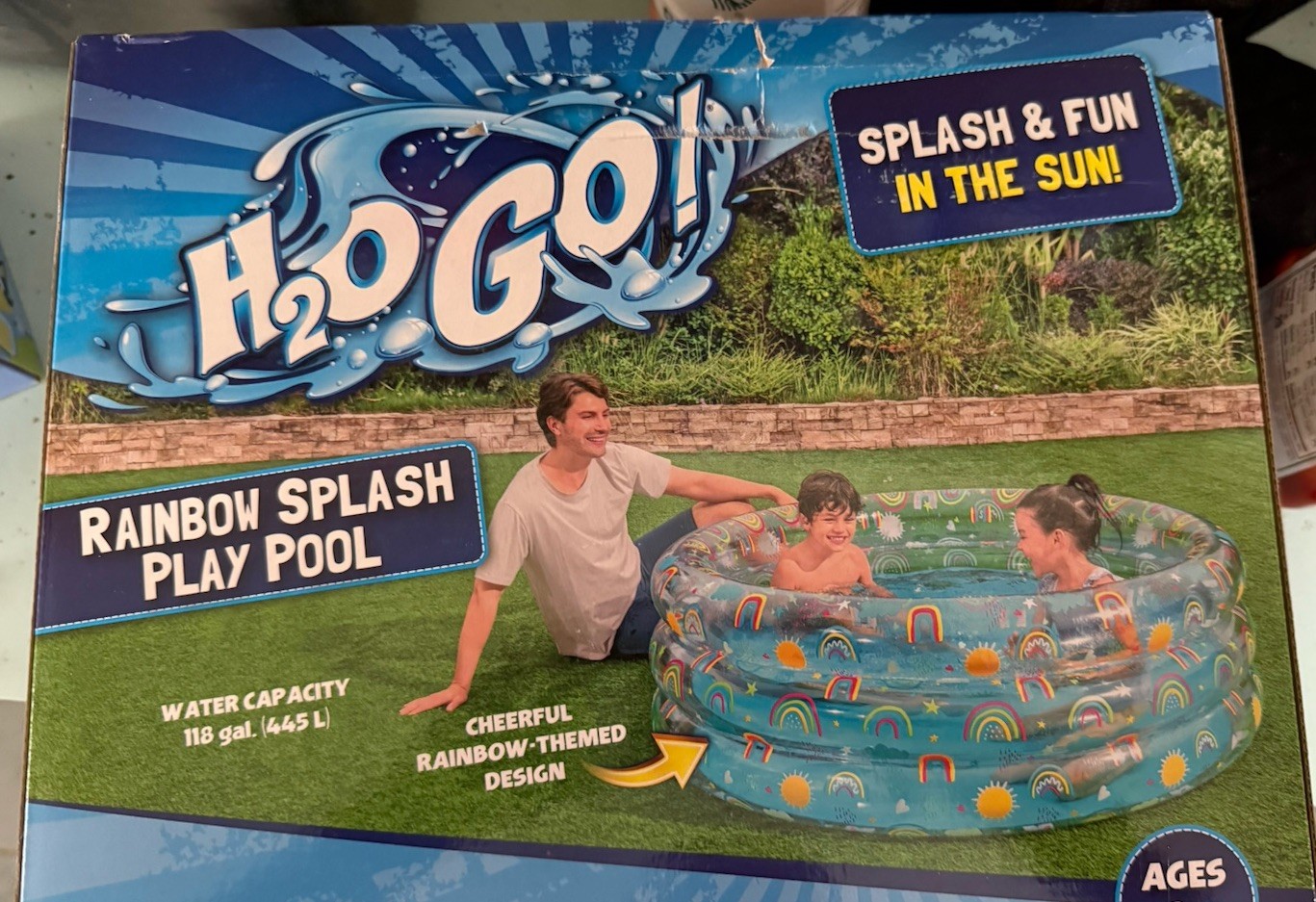Bestway H2OGO Rainbow Splash Play Pool Kids Backyard Water Beach Fun Ages 6+ NEW gallery