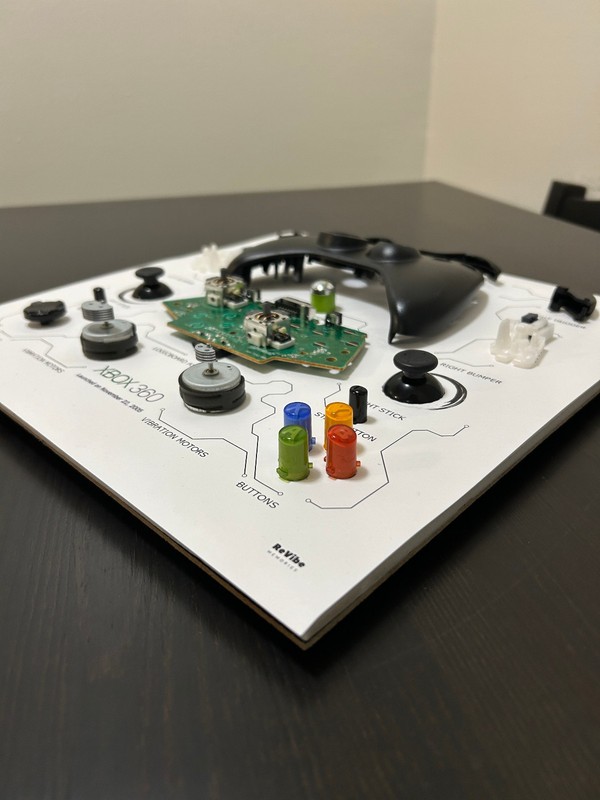Framed Deconstructed XBOX 360 Controller | Teardown Wall Decor | Video Game Art gallery