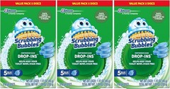 Scrubbing Bubbles Toilet Tablets, Continuous Clean Toilet Drop Ins 3 pack 15 ct
