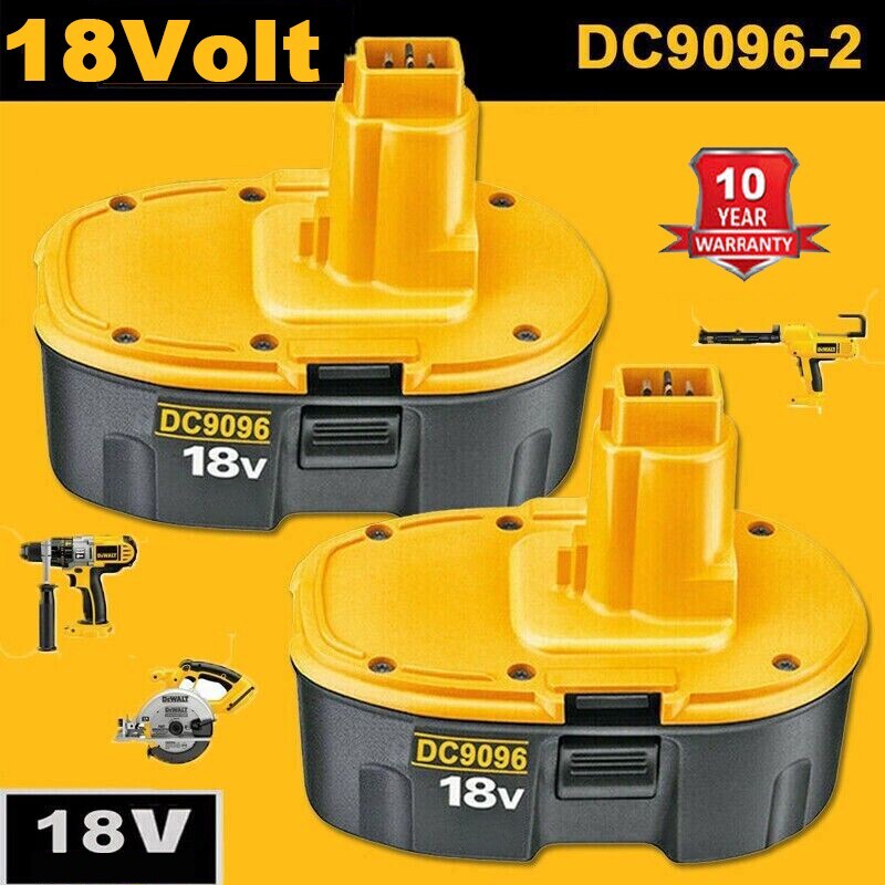 2 PACK 18V 4600mAh Replace For Dewalt 18 VOLT DC9096 DC9098 NiMh Battery NEW