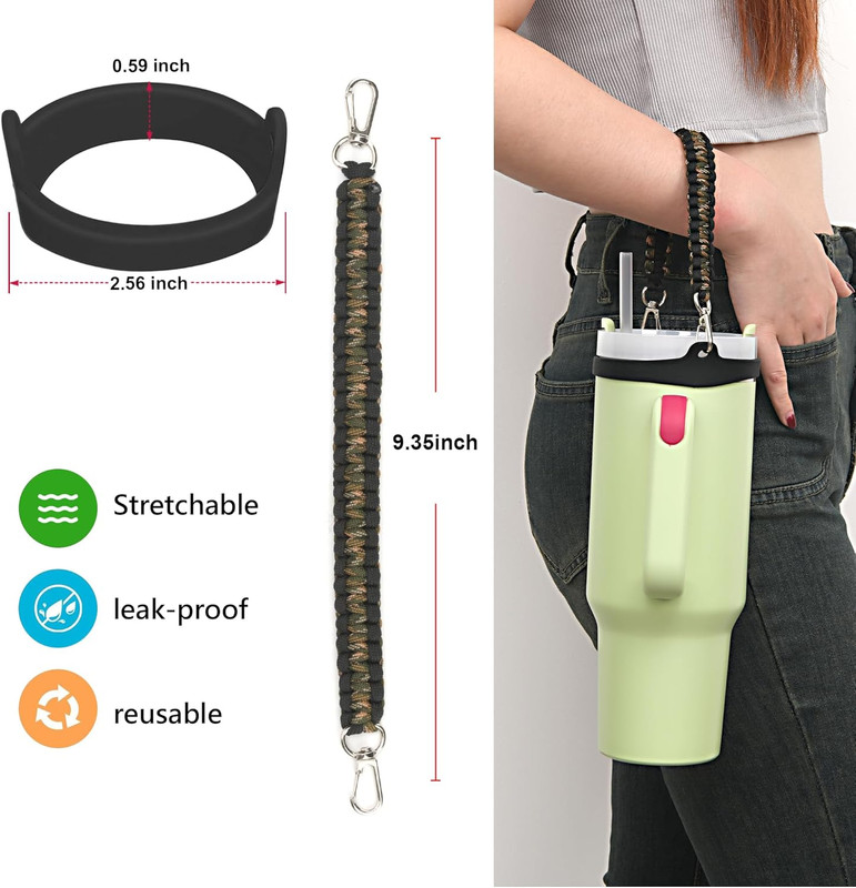 Paracord Handle Strap for Stanley Cup - Heavy Duty Compatible with Stanley 40Oz gallery