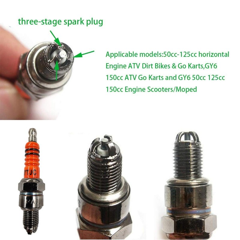 High Performance Racing 6 Pin AC CDI Ignition Coil Spark Plug A7TC for GY6 50... gallery