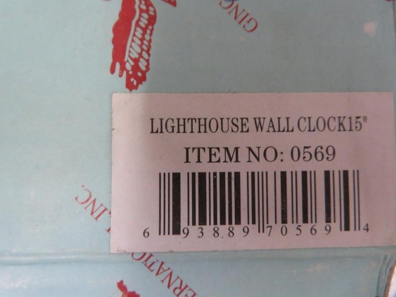 Nautical Lighthouse Hanging Wall Clock 14" Giftco International 0569 gallery