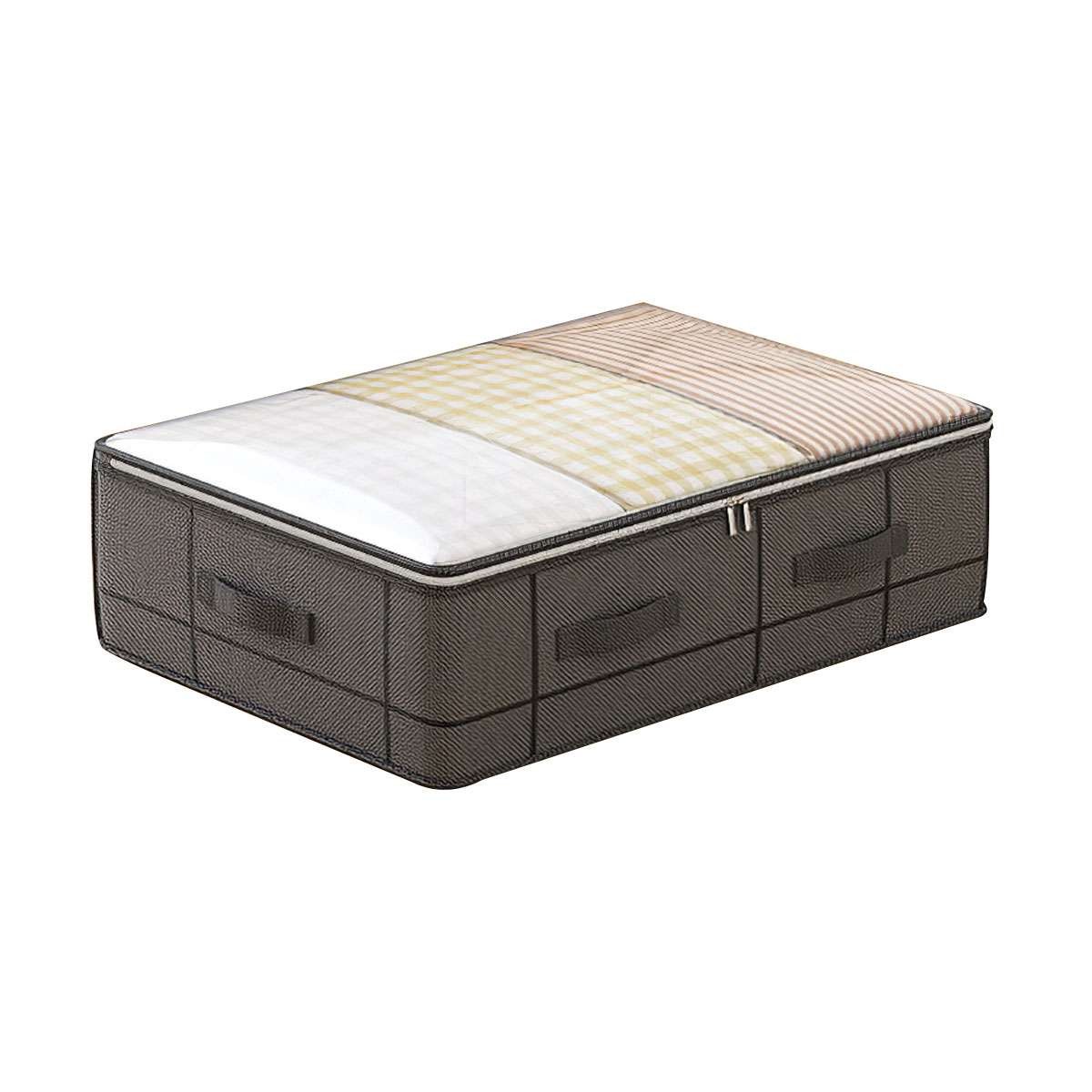 Large Capacity Zippered Under Bed Storage Bag Non-woven Underbed Clothes Storage gallery