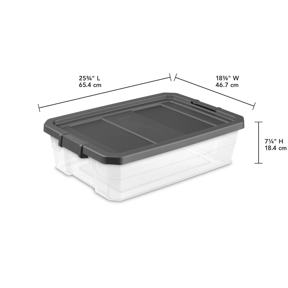40 Quart Medium Stackable Storage Bin, Clear Plastic Underbed Storage Container gallery