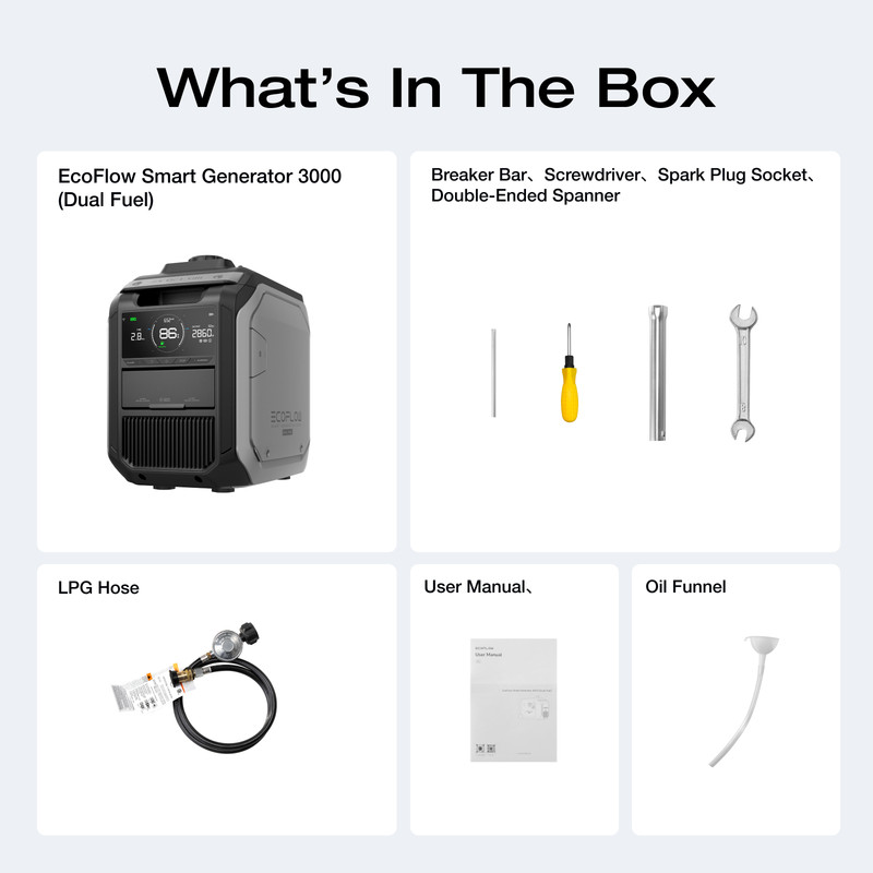 EcoFlow Smart Generator Dual Fuel LPG & Gas Charge DELTA Pro and DELTA Max gallery