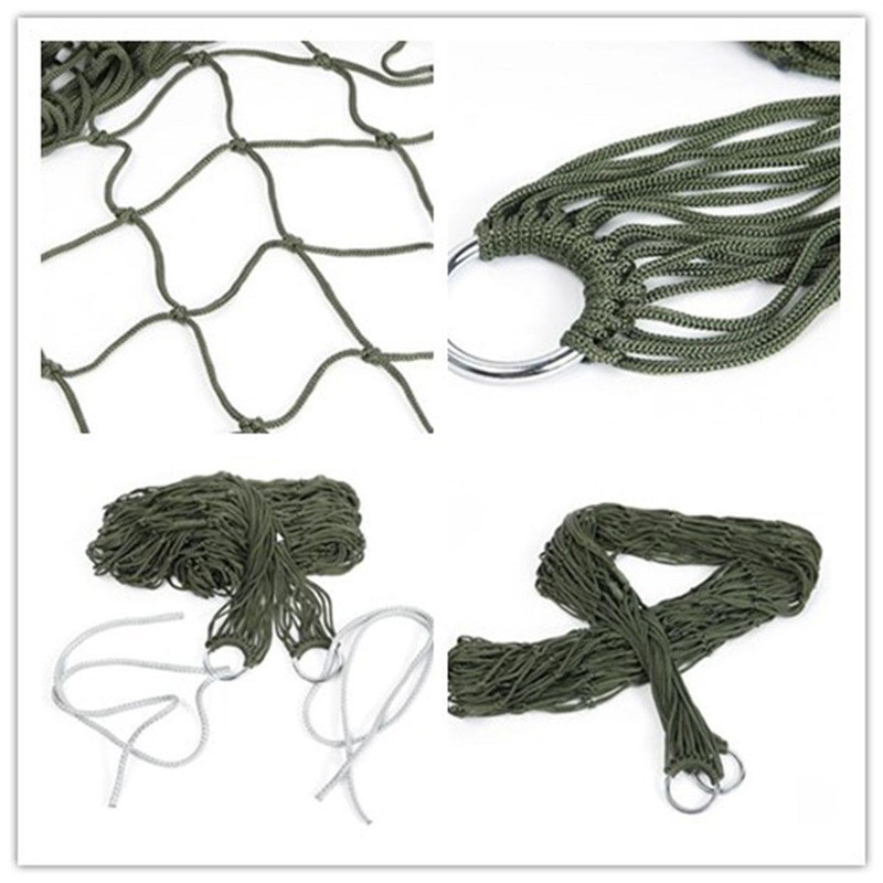 New Outdoor Portable Nylon String Hammock Bed for Camping, Beach, Yard gallery
