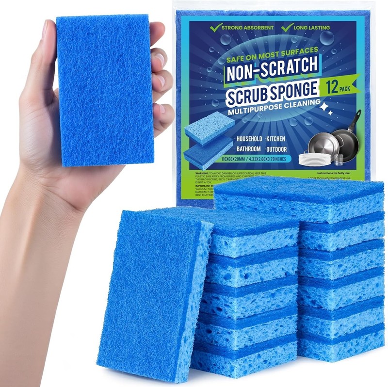 Kitchen Sponges, 12 Count, Non-Scratch Scrub Sponge, Dual Sided Cleaning Spon... gallery