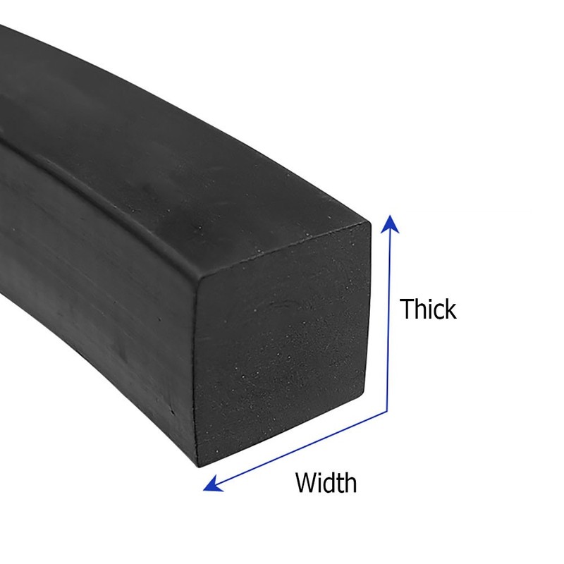 Solid Nitrile NBR Rubber Strip Shockproof Square Sealing Oil Resistant Black gallery
