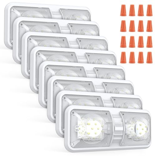 RV Lights Interior, 12 Volt Led Lights 1000LM, Camper Lights 8W, RV Led 8PACK gallery
