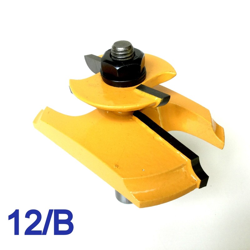 1pc 1/2" SH 12° Straight Raised Panel with Back Cutter Router Bit S gallery
