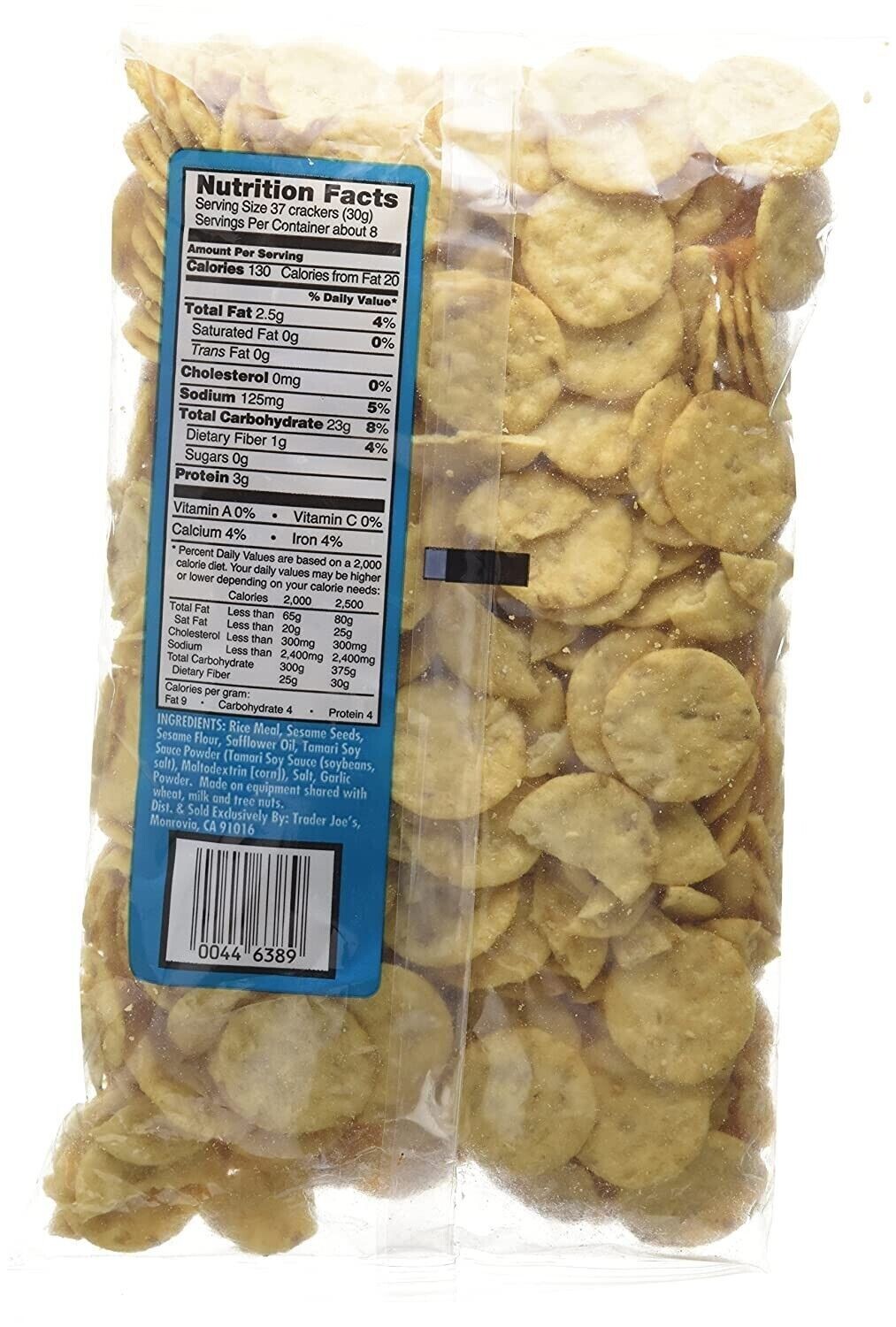 2 Packs Trader Joe's Original Savory Thin Mini Crackers 8 oz Each Pack gallery
