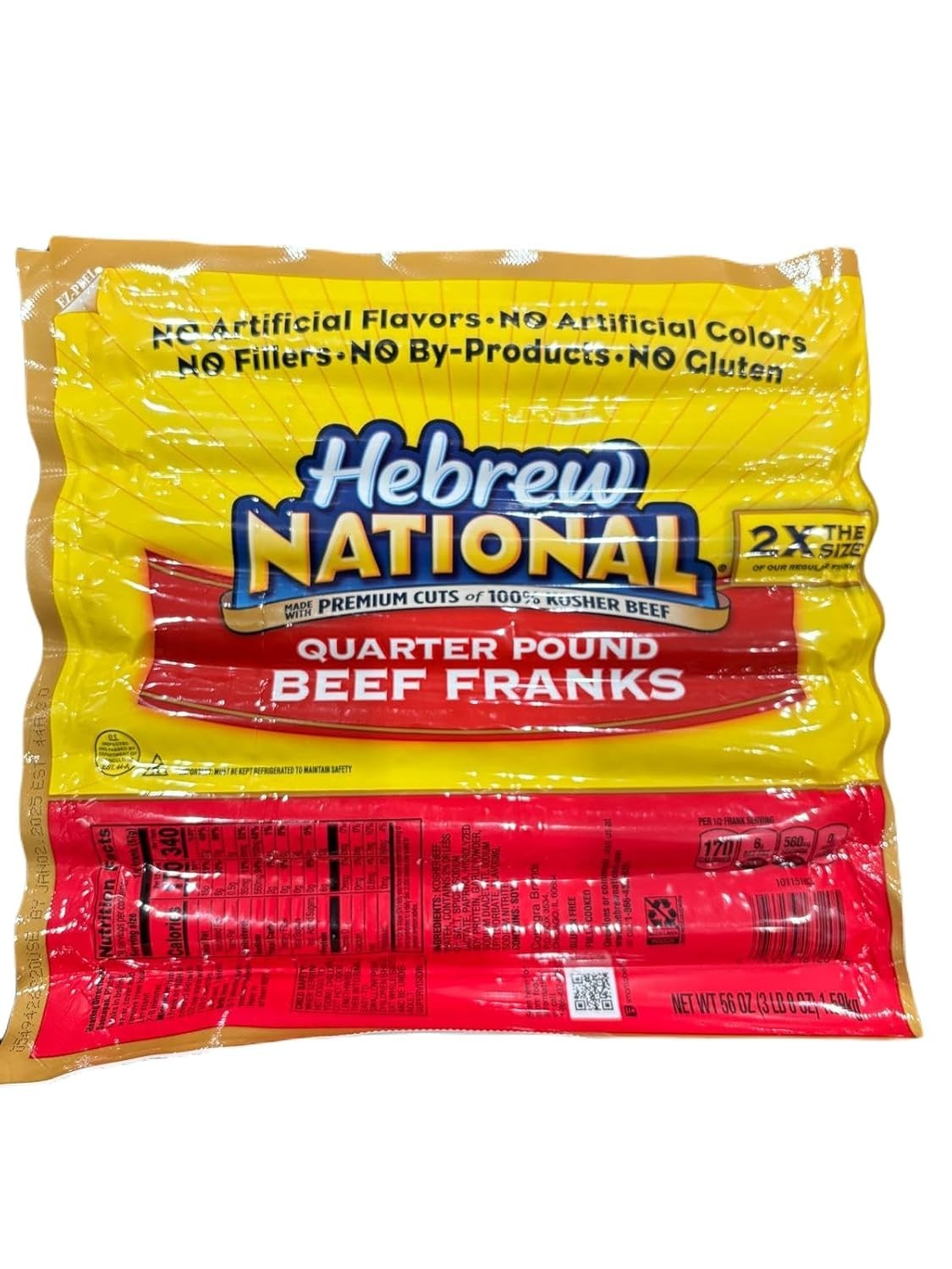 Hebrew National Quarter Pound Beef Franks Premium Cuts0 Kosher Beef- 3.5LB gallery