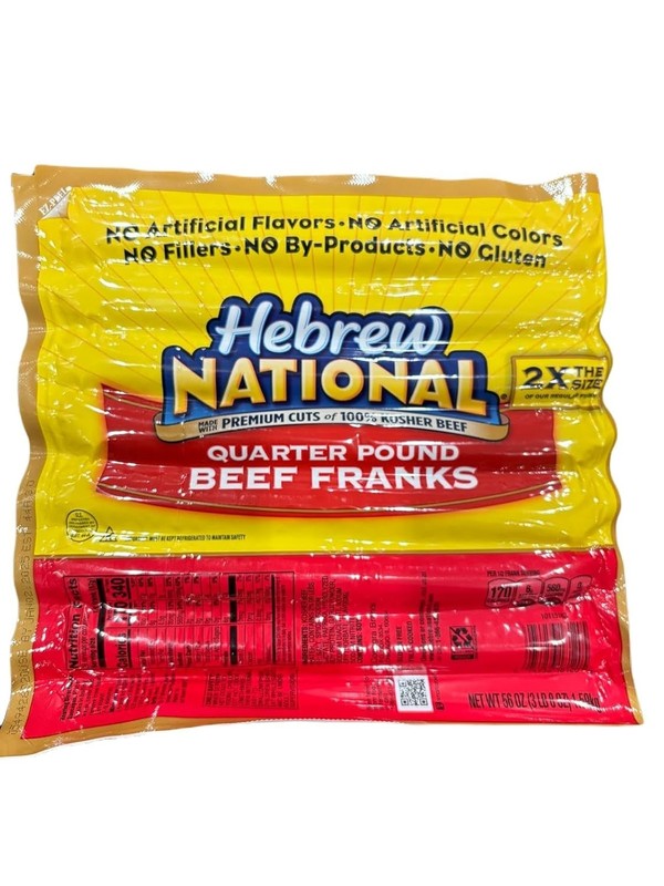 Hebrew National Quarter Pound Beef Franks Premium Cuts0 Kosher Beef- 3.5LB gallery