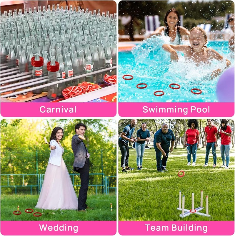 70 PCS Plastic Ring Toss Rings Carnival Rings Mini Ring Toss Game For Kids Party gallery