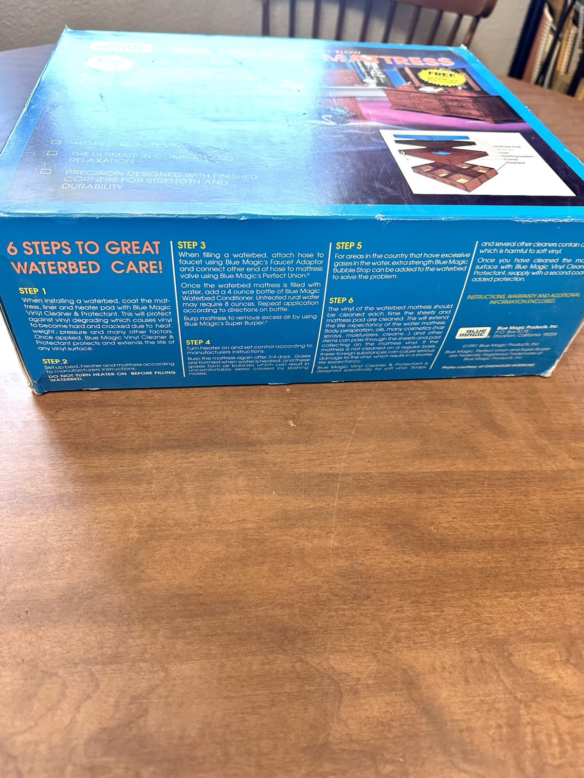 Blue Magic Premium Free Flow Waterbed Mattress King Size 72 X 84 X 9 New Rare gallery