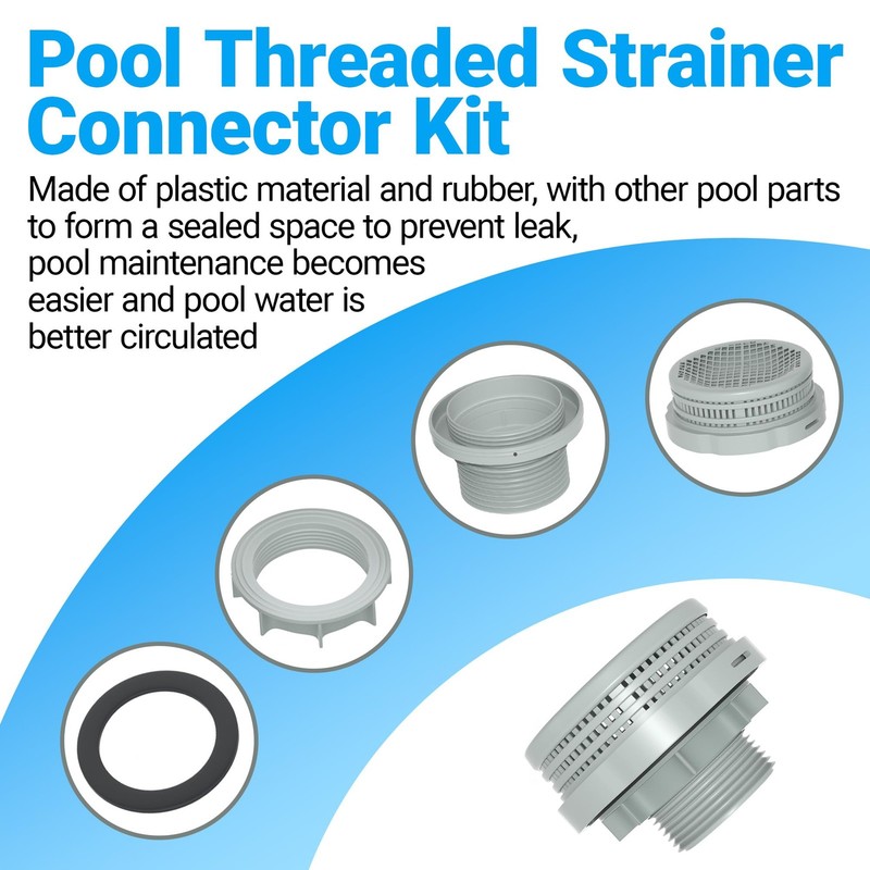 Pool Strainer Connector Kit for Intex Above Ground Hose Replacement, 4 Pieces gallery