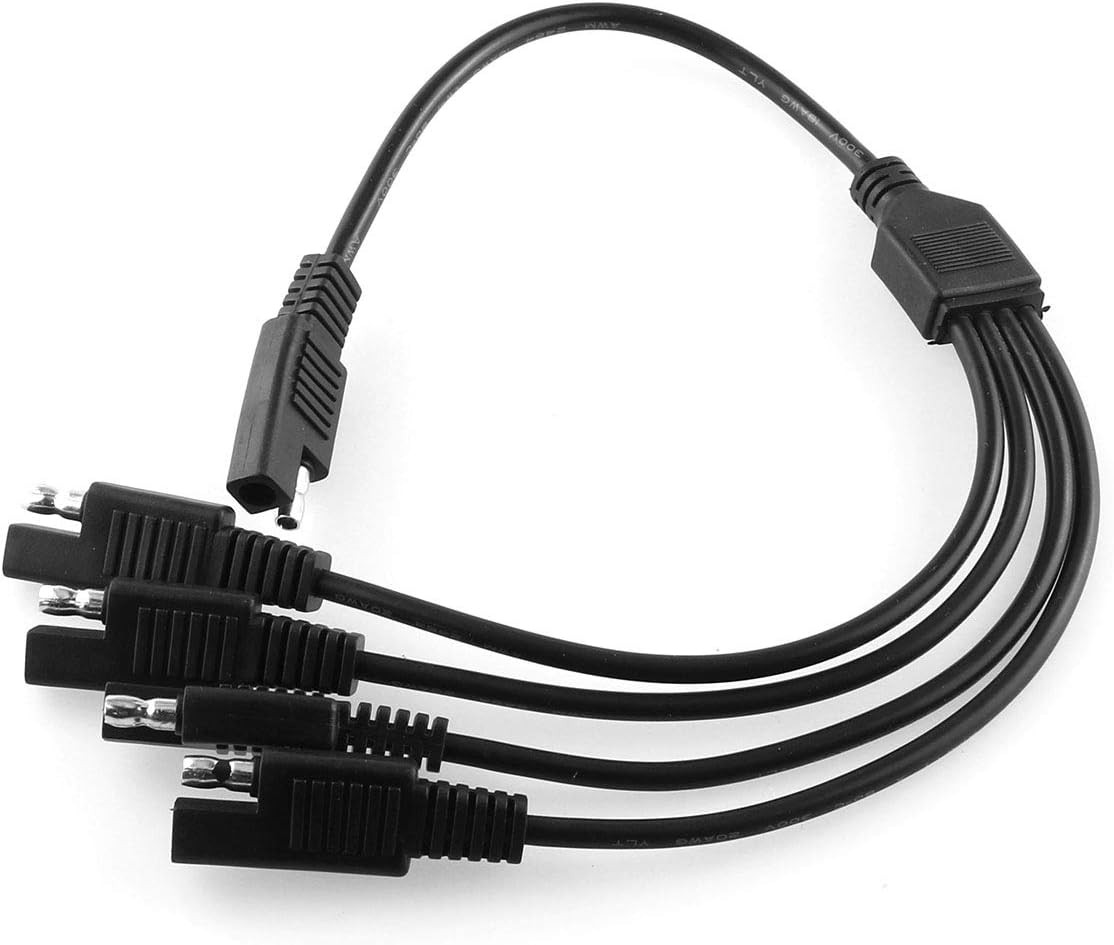 DGZZI SAE Power Extension Cable 40cm 18AWG Y Splitter 1 to 1 4 40cm, Black gallery