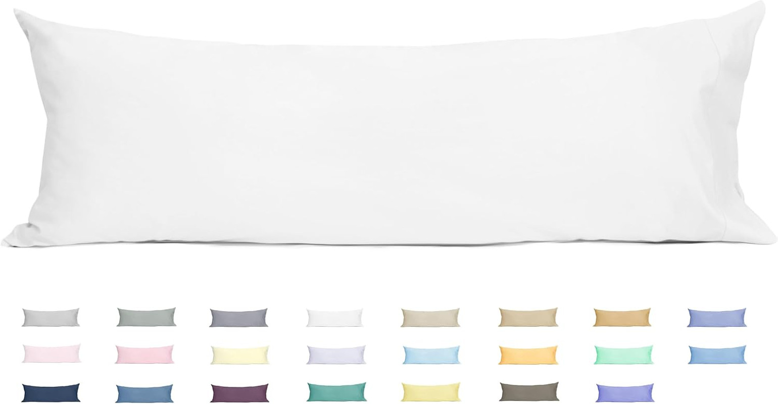 Body Pillowcase 100% Cotton Long Pillow Cover/Case Envelope Closure 1 Pack, 20×5 gallery