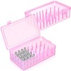2 PCS Pink Piping Tip Box Fixed Pins 84 Tip Organizer Baking Storage Case gallery