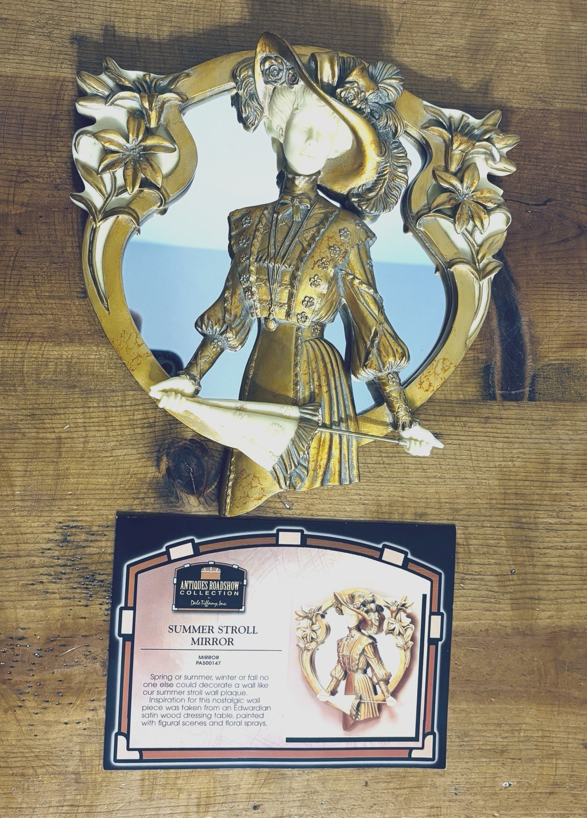 Antiques Roadshow Objetdart Reproduction Summer Stroll Mirror Lady Dale Tiffany gallery