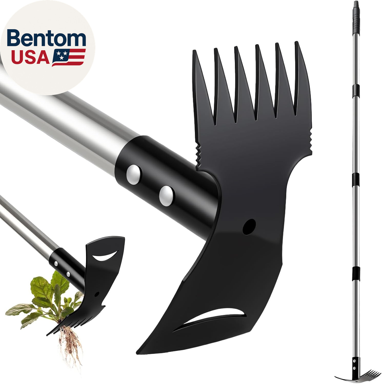 Weed Puller Tool with Long Handle(58In), 2-In-1 Gardening Hand Tools Weeds Remov gallery