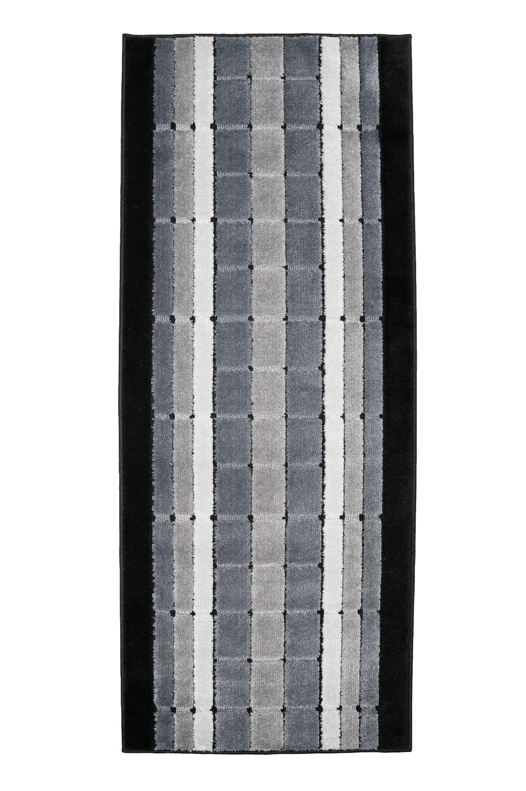 Custom Size Square Design Grey Washable Non Skid Runners 26"/30"/36" Wide Option gallery