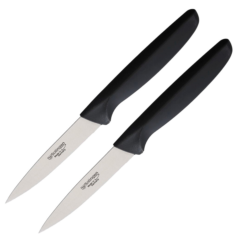 2 PACK Solingen Kitchen Paring Knife 4" Stainless Steel Blade Plastic Handle