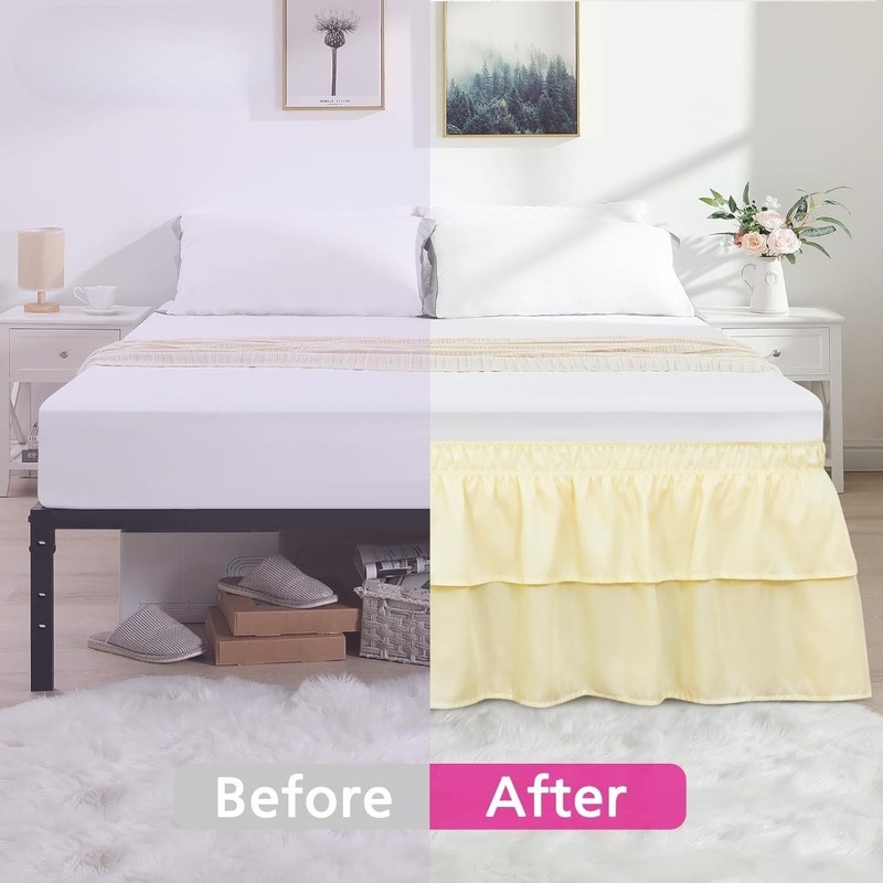 Multi Ruffle Bed Skirts/Double Layered Bed Skirts - GG Home gallery