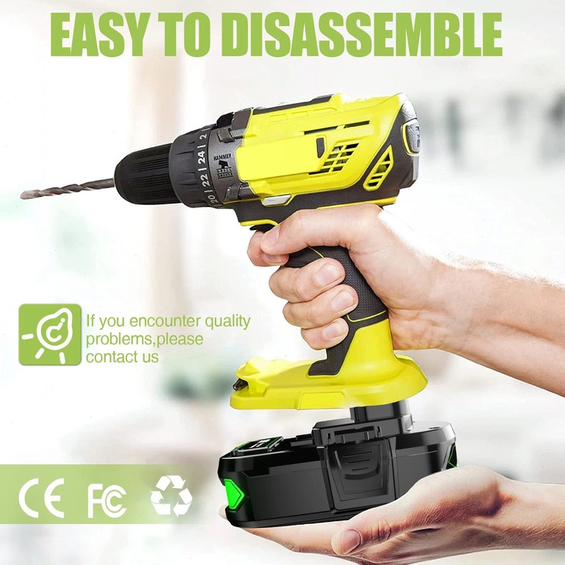 1/2Pcs 3Ah Replacement For Ryobi 18V Li-Ion Battery P102 P108 P200 P201/Charger gallery