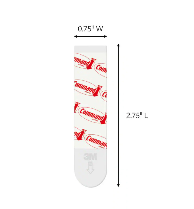 4 Medium Command Brand Picture Hanging Strips 2 Pairs 3M Damage Free 2.75" gallery