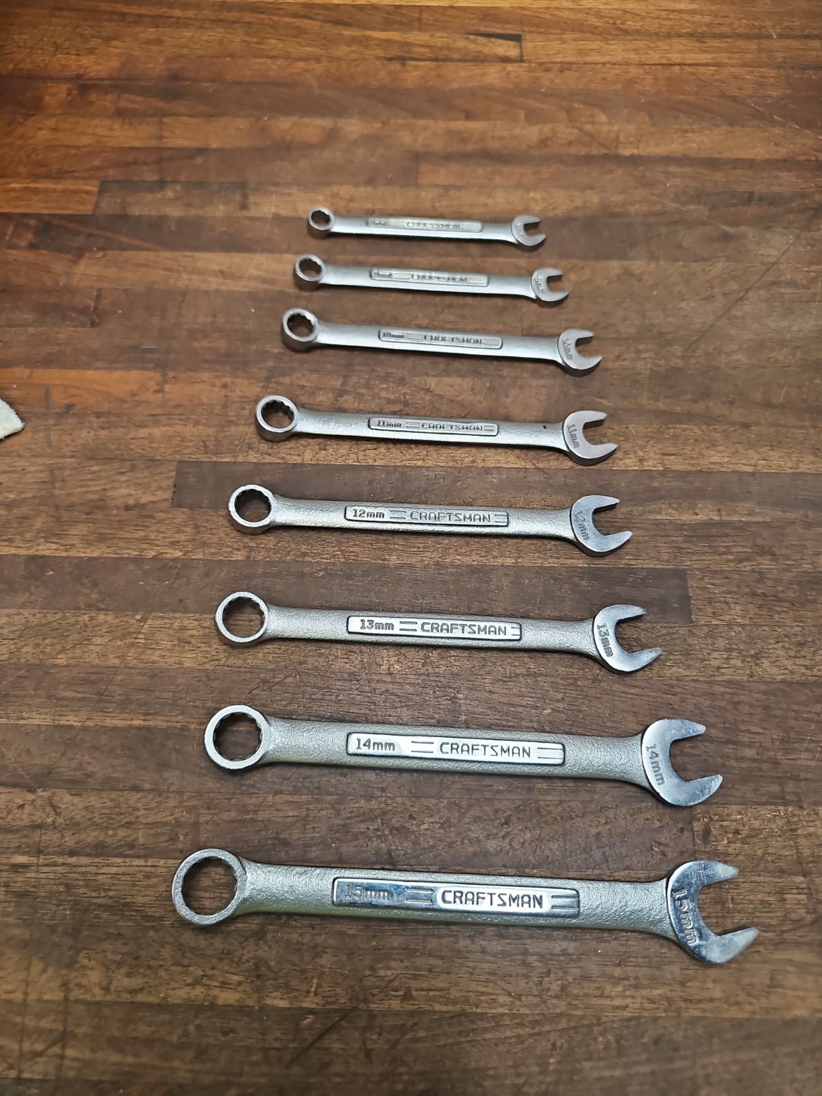 G65- Vintage Craftsman Metric Combination Wrench Set 8 Piece 8mm-15mm VV gallery