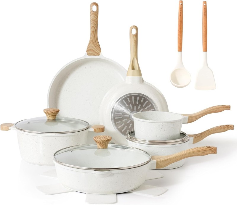 Nonstick Ceramic Cookware Set 16-Piece, Healthy Pots and Pans Set, Non-toxic ... gallery