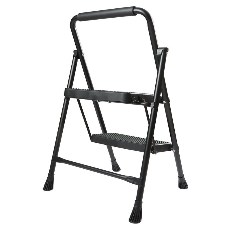 2 Step Folding Stool with Plastic Wide Anti-Slip Sturdy Steel Ladder gallery