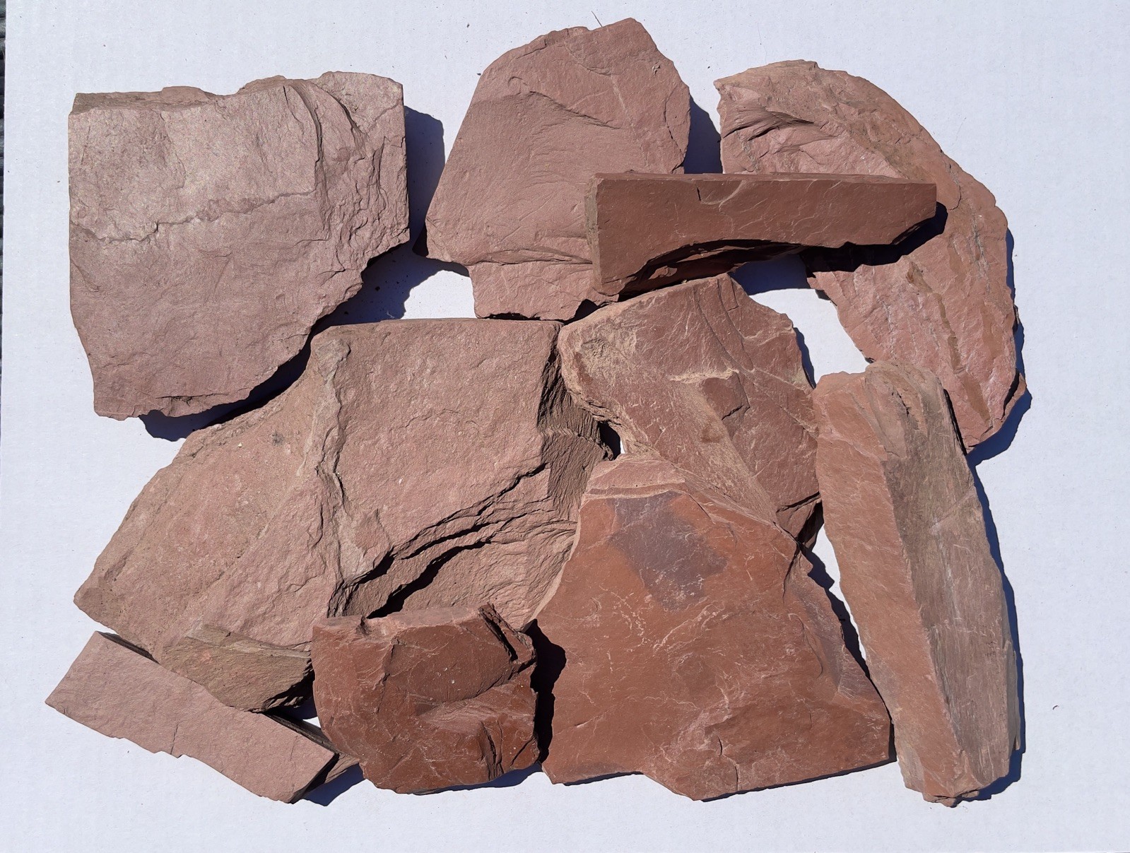 3.5 Pounds- Red Natural Slate Stone for Decorative Craft Aquarium 1-5 inch gallery