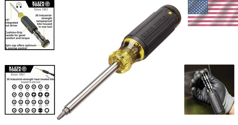Professional Multi-Bit Screwdriver with Rare-Earth Magnet and Tamperproof Bits gallery