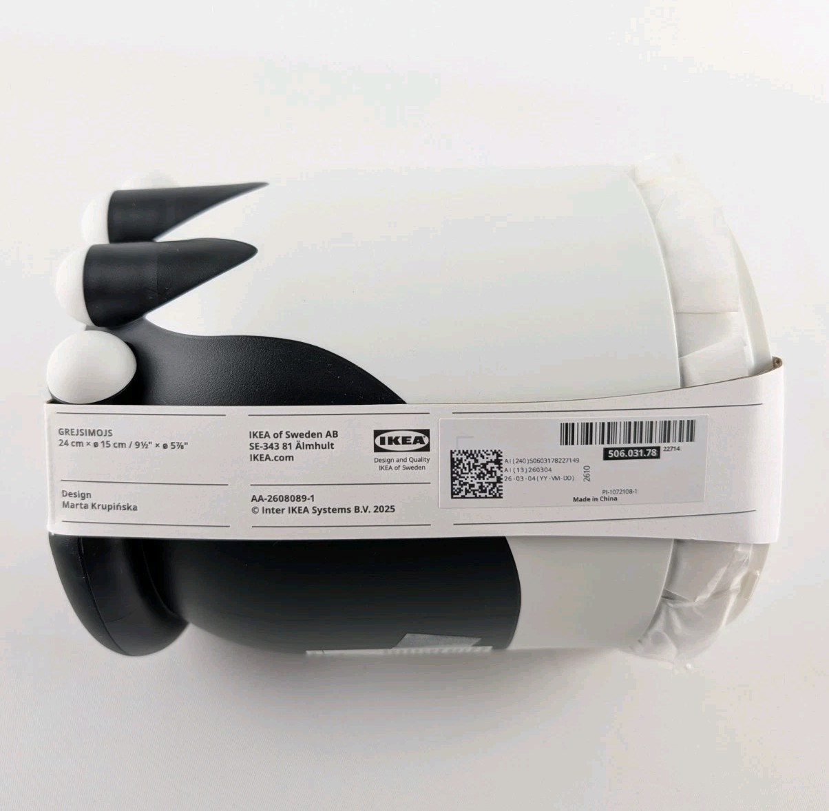 IKEA GREJSIMOJS Cat Shaped Storage Box Black / White New 506.031.78 gallery