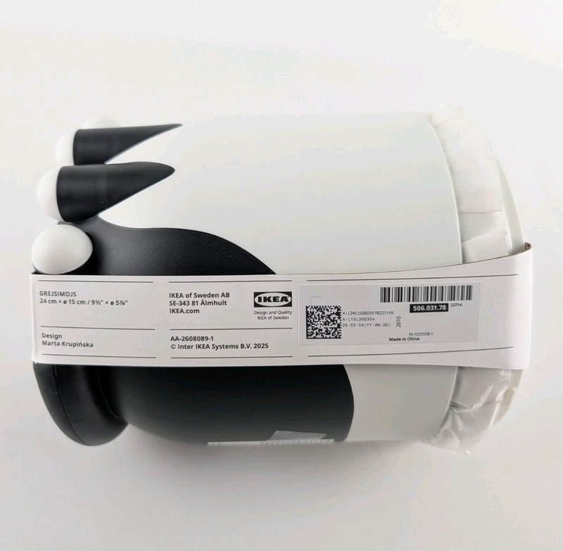 IKEA GREJSIMOJS Cat Shaped Storage Box Black / White New 506.031.78 gallery