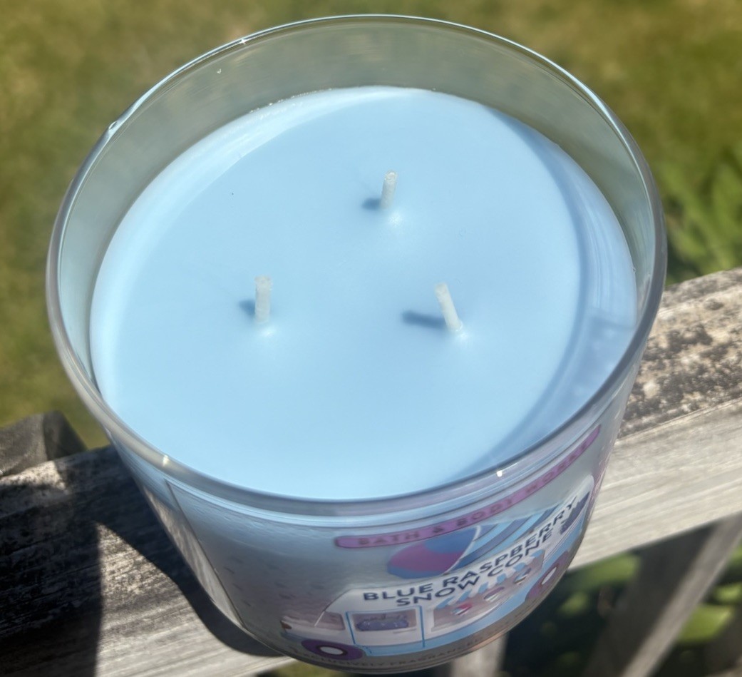 Bath & Body Works 2026 Blue Raspberry Snow Cone 3-Wick Candle New Packaging gallery