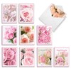 20 Asst'd Blank Mother's Day Notecards 4"x5.12" w/Env.(10 Designs) Pink Roses gallery