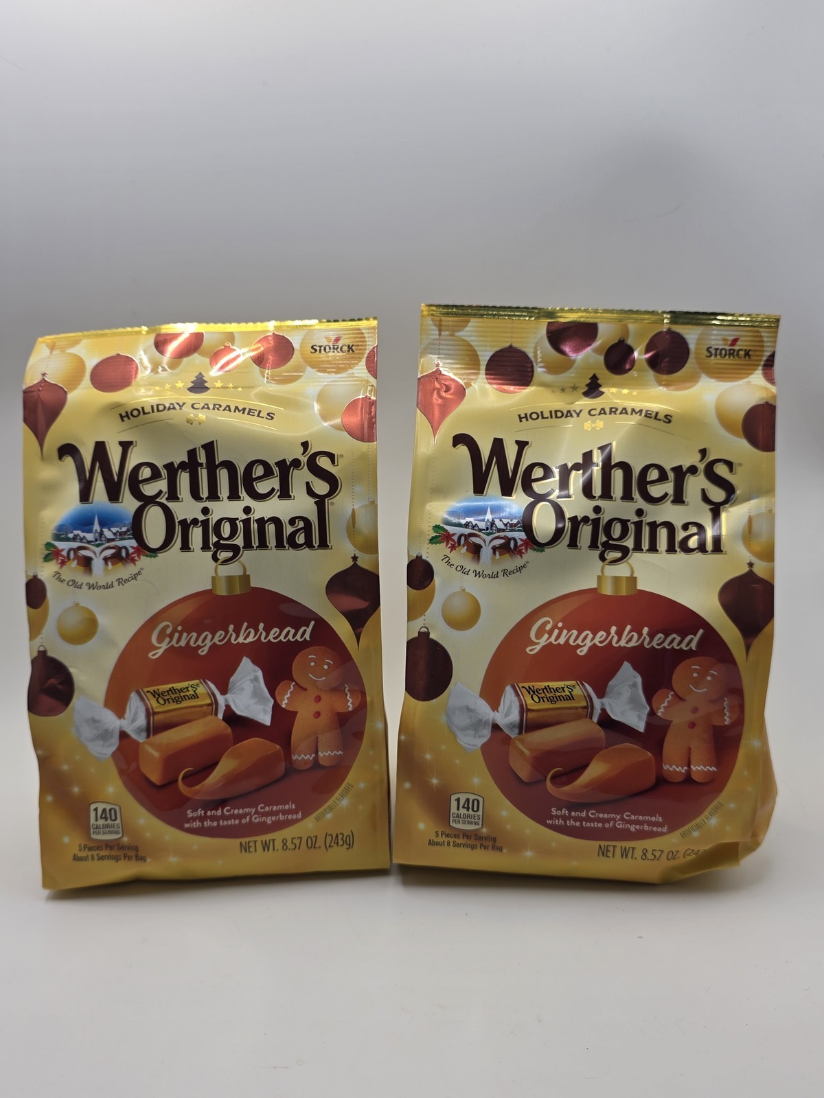 2-Pack Werther's Original Gingerbread Holiday Caramels Soft Chewy Candy 8.57oz gallery