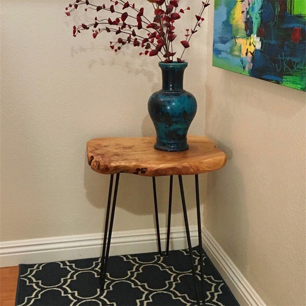 GREENAGE Cedar Roots Stool Natural Edge Coffee Table Side Table Nightstand 21" H gallery