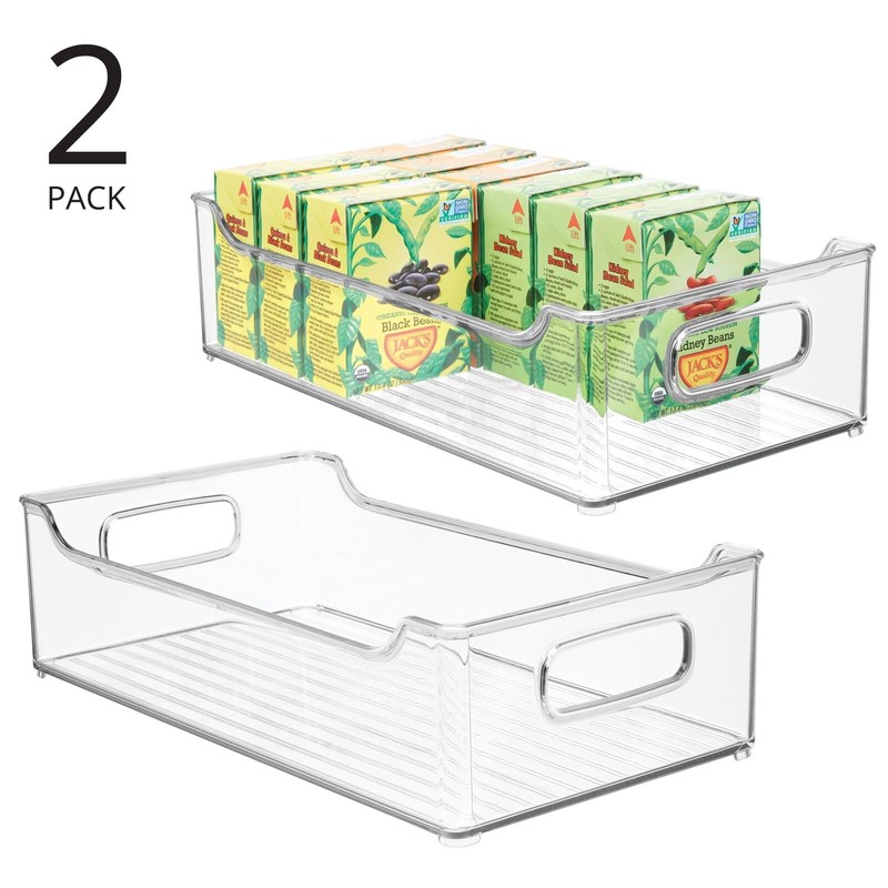 mDesign Wide Plastic Kitchen Storage Container Bins with Handles -Organization gallery