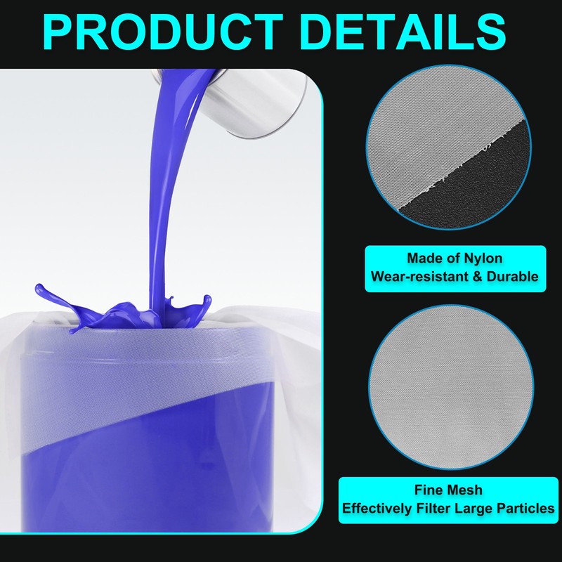 160 Nylon Mesh Filter for Paint, Braided Mesh Canvas (78"x39") gallery