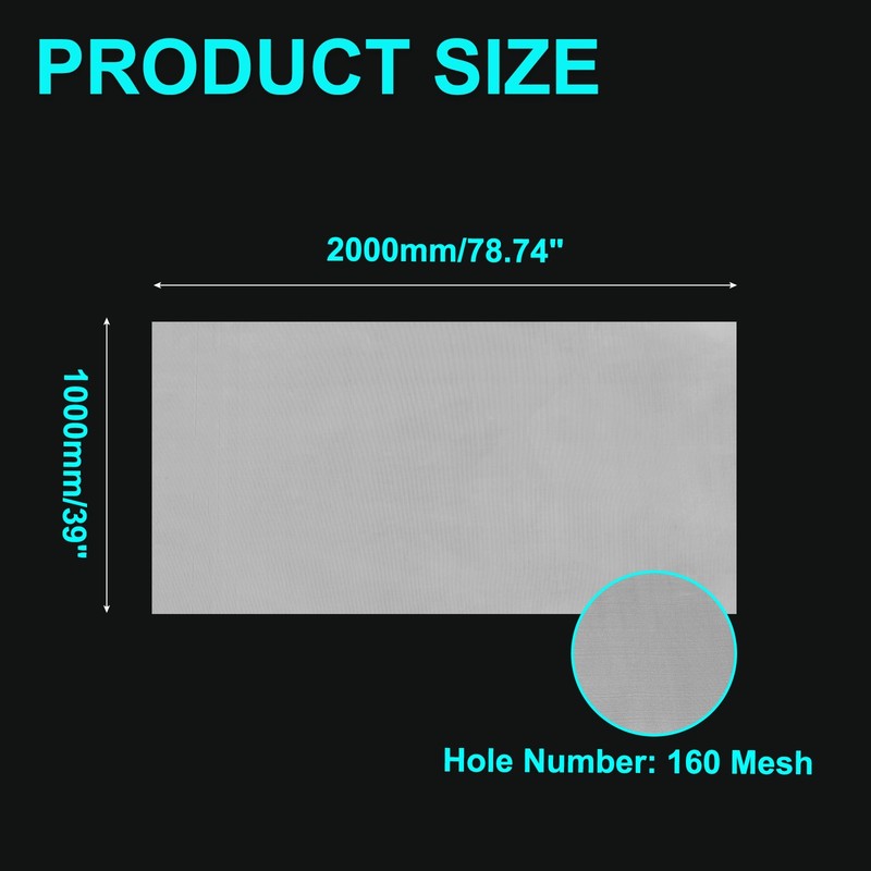 160 Nylon Mesh Filter for Paint, Braided Mesh Canvas (78"x39") gallery