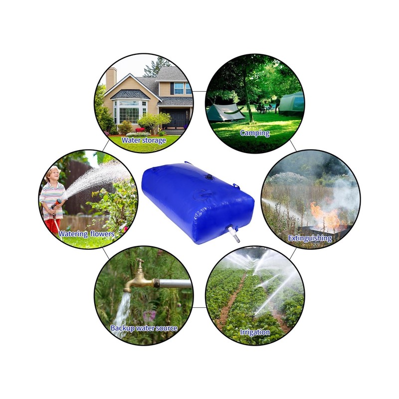 2000 L/528 gal Water Bladder Storage Containers, Foldable Portable Water Tank... gallery