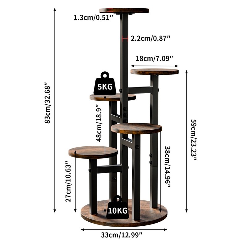 5 Tier Indoor Plant Stand for Multiple Plant Corner Tall Flower Pot Holders Rack gallery