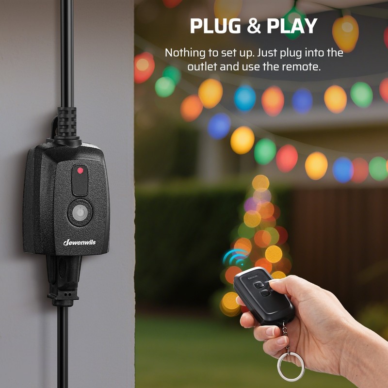 DEWENWILS Outdoor Remote Control Outlet, Indoor Wireless Remote Control Switch gallery