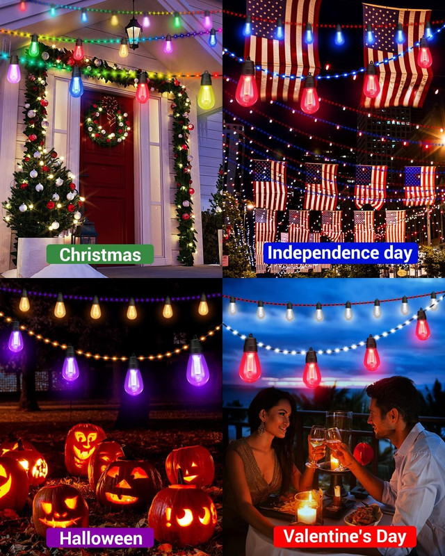 Lightdot 96FT Outdoor Led Patio Lights, Led String Lights with Shatterproof Edis gallery