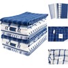 Assorted 10 Pack Flat Kitchen Towels 100% Cotton Ultra Absorbent and Fast-Drying gallery